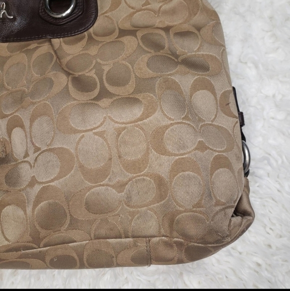 Coach Ashley Signature Satin Carryall Satchel Bag - Picture 10 of 12